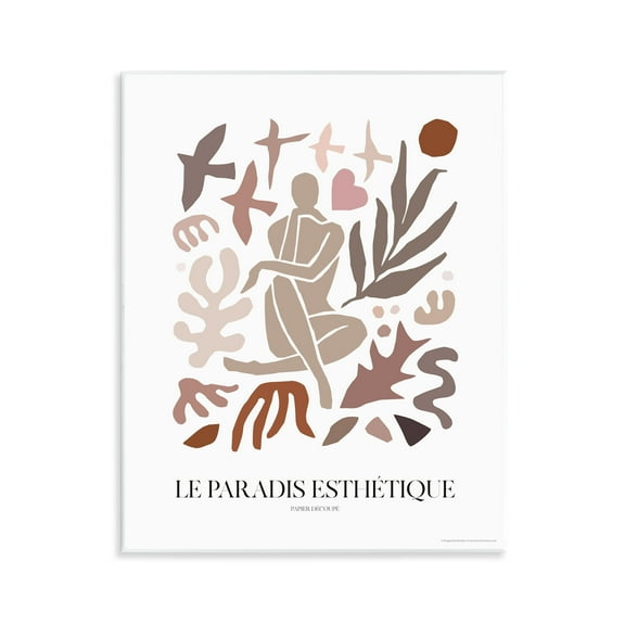 Stupell Industries Figure with Abstract Shapes Abstract Painting Unframed Art Print Wall Art, 11 x 14