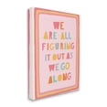 thumbnail image 1 of Stupell Industries Figuring Out as We Go Phrase Playful Pink Shapes, 30 x 40, Designed by Nancy McKenzie, 1 of 6