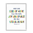 thumbnail image 1 of Stupell Industries Fill With Joy and Peace Romans 15:13 Proverbs, 24 x 30, Design by Raye Allison Creations, 1 of 7