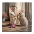 thumbnail image 1 of Stupell Industries Contemporary Final Touch Makeup Bunny Canvas Art, 30 x 30, by Lucia Heffernan, 1 of 8