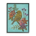 thumbnail image 1 of Stupell Industries Finch Perched Flower Branch Intricate Pattern Designs Graphic Art Black Framed Art Print Wall Art, Design by Valentina Harper, 1 of 7