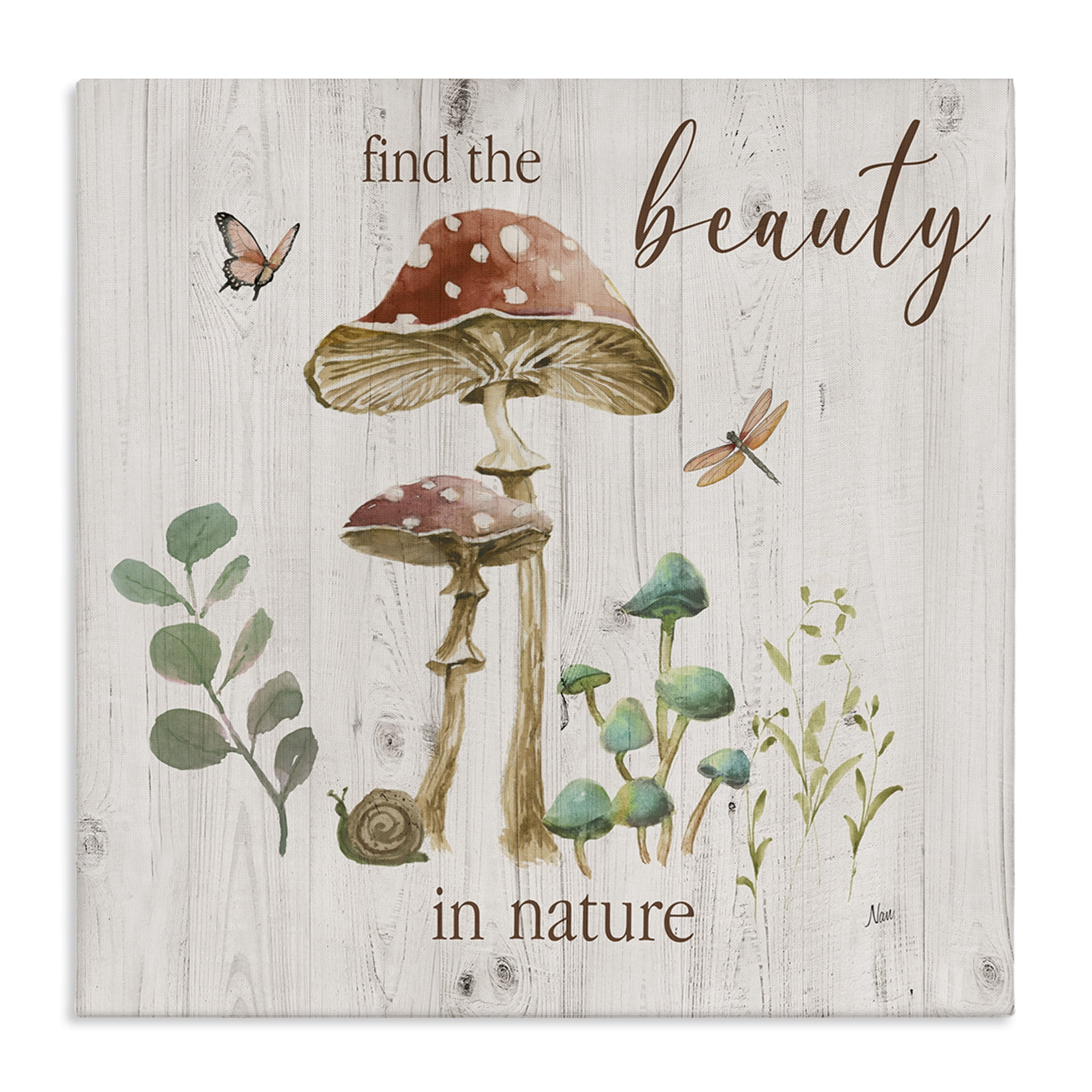 Stupell Industries Find Beauty In Nature Plants & Flowers Painting Wrapped Canvas Art Print Wall Art, 24 x 24