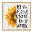 thumbnail image 1 of Stupell Industries Farmhouse Find Sunshine Motivational Sunflower Gold Floating Frame Canvas Art, 18 x 18, by Patricia Pinto, 1 of 7
