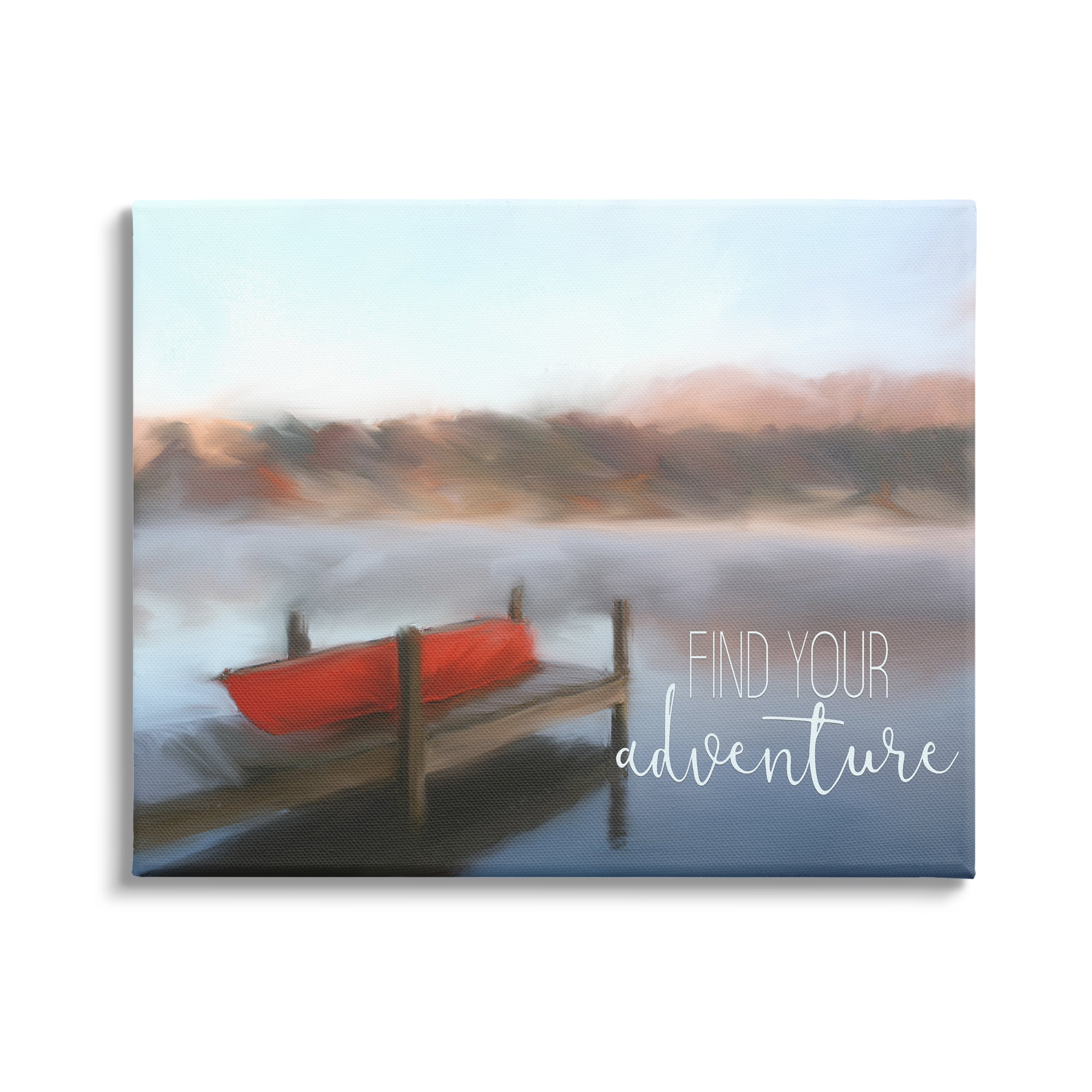 Stupell Industries Find Your Adventure Dock Abstract Painting Gallery Wrapped Canvas Art Print Wall Art, 40 x 30