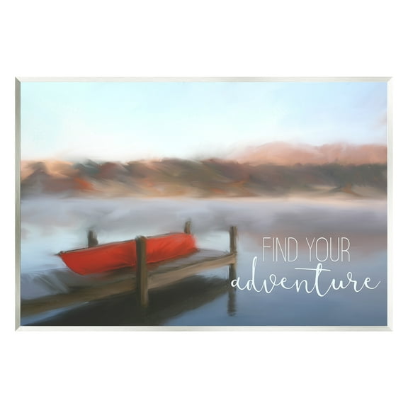 Stupell Industries Find Your Adventure Dock Abstract Painting Unframed Art Print Wall Art, 15 x 10