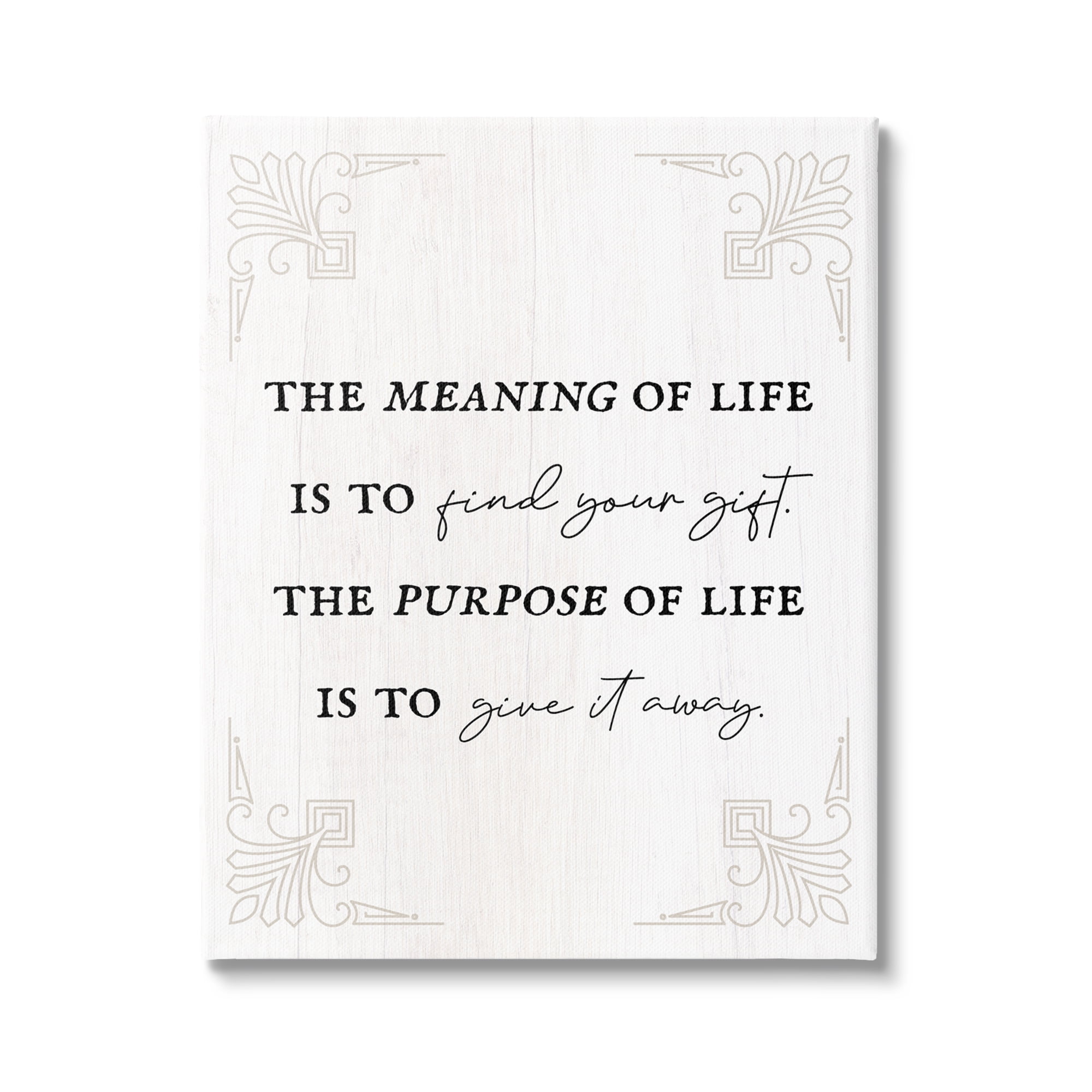 Stupell Industries Find Your Gift Phrase Inspirational Painting Gallery Wrapped Canvas Art Print Wall Art, 36 x 48
