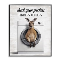 Stupell Industries Finders Keepers Laundry Rule Quotes and Sayings Painting Black Framed Art Print Wall Art, 11 x 14