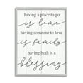 thumbnail image 1 of Stupell Industries Finding Home and Family Motivational Blessing Quote Framed Wall Art Design by Daphne Polselli, 1 of 7