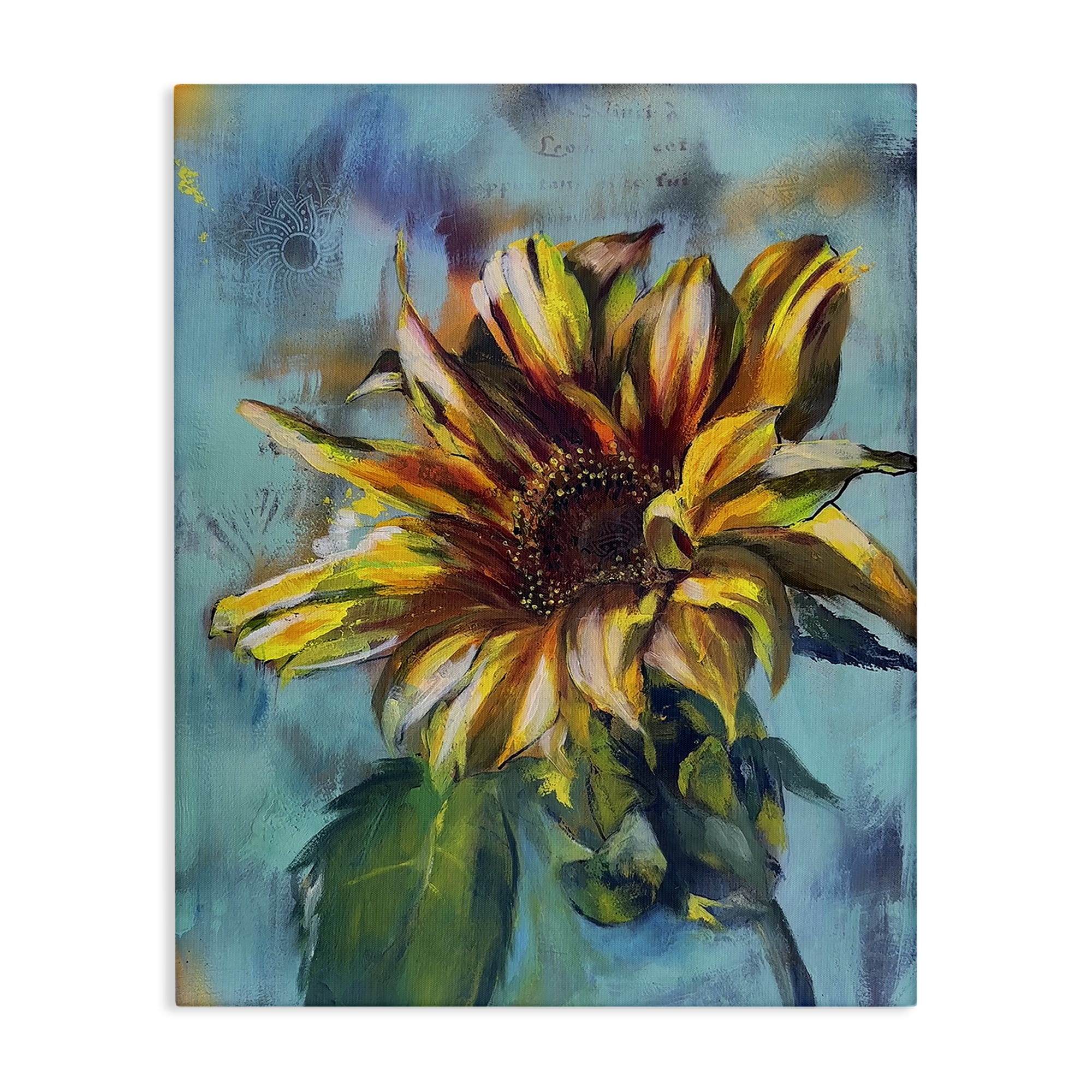 Stupell Industries Finding Spring Sunflower Plants & Flowers Painting Wrapped Canvas Art Print Wall Art, 30 x 40