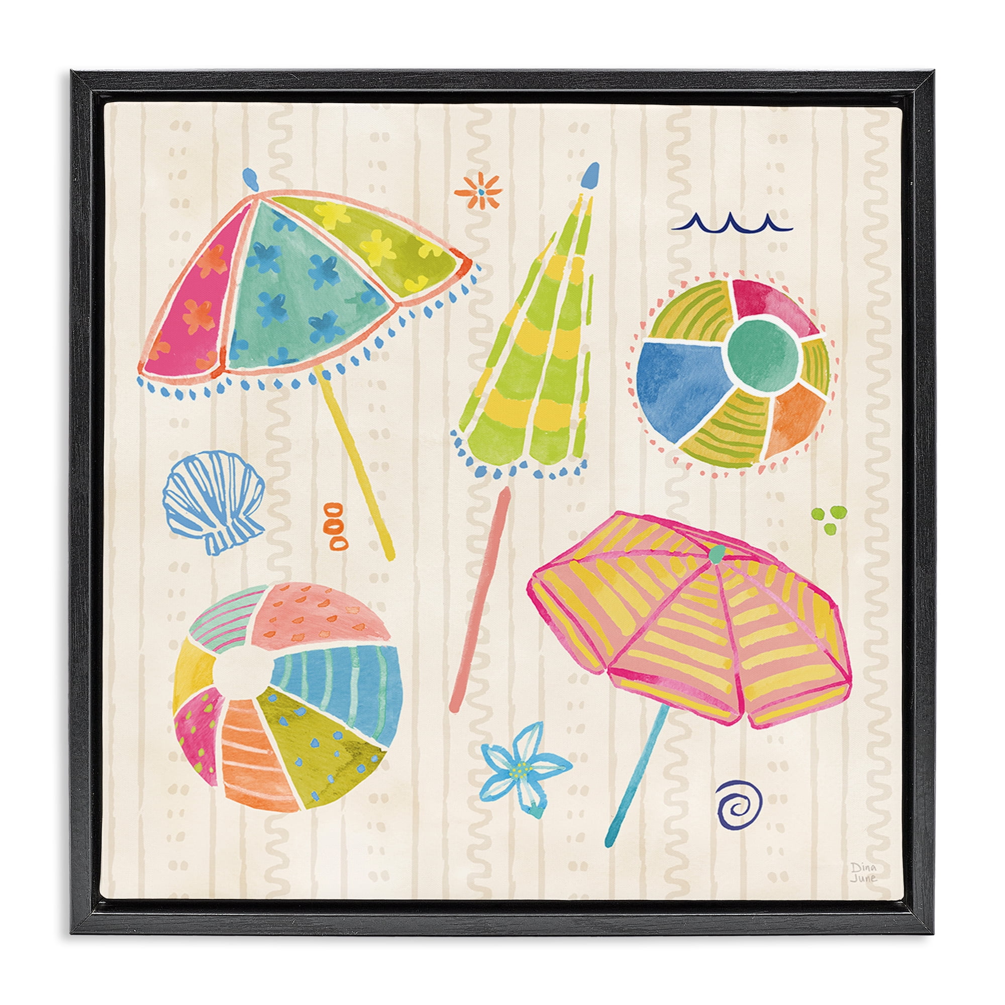 Stupell Industries Fine In The Sunshine Black Framed Floater Canvas Wall Art, design by Dina June