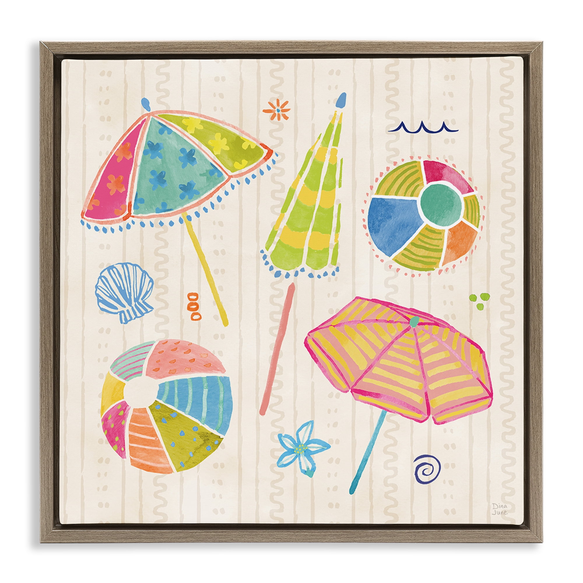Stupell Industries Fine In The Sunshine Brown Framed Floater Canvas Wall Art, design by Dina June