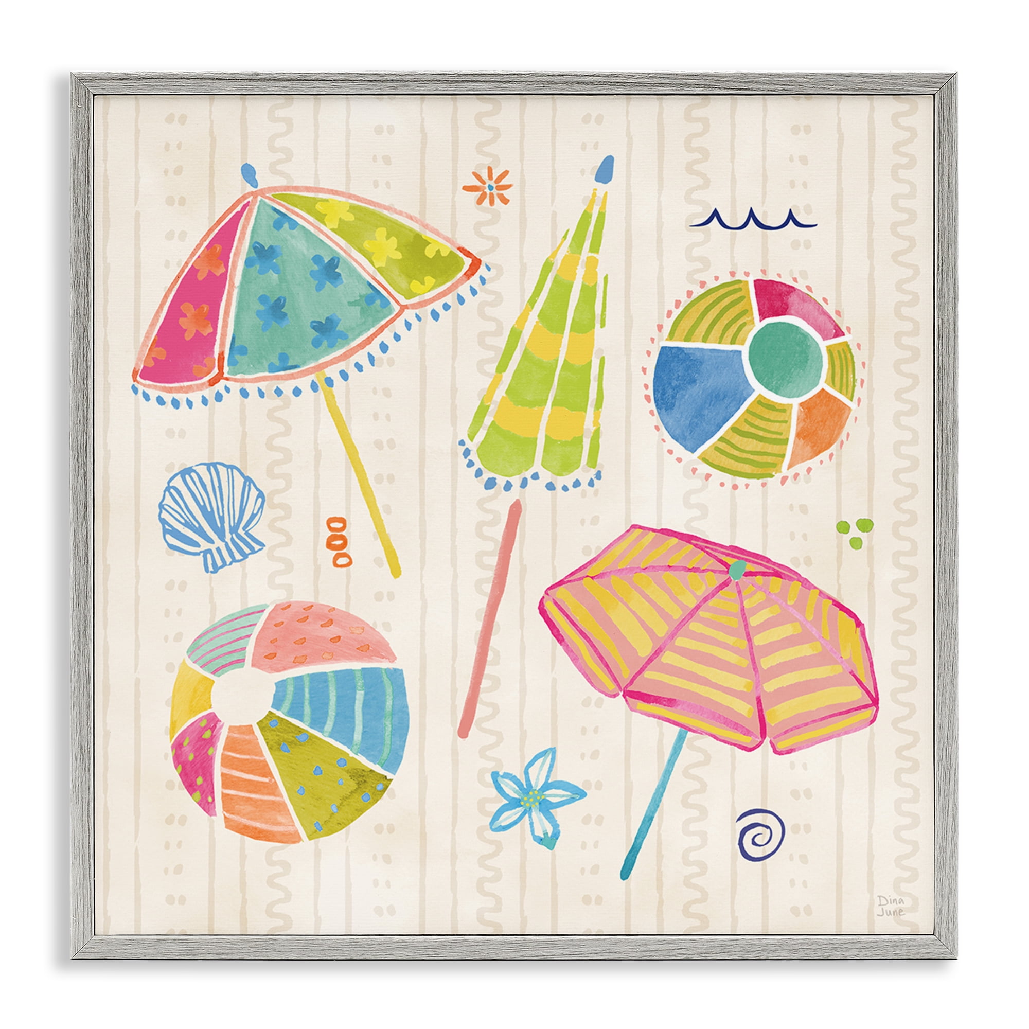 Stupell Industries Fine In The Sunshine Gray Framed Giclee Art, design by Dina June