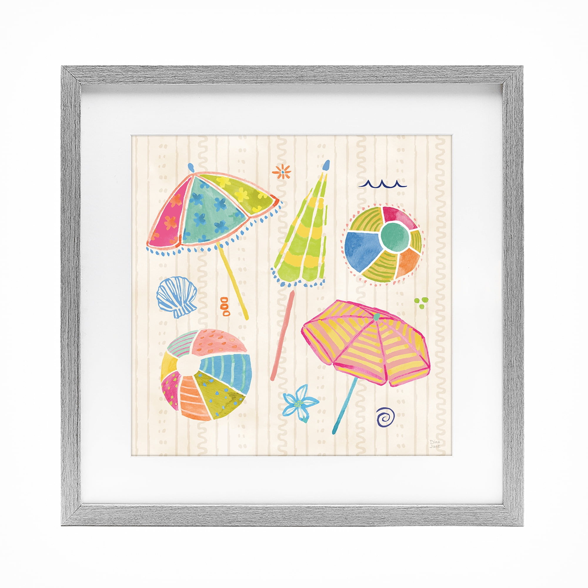 Stupell Industries Fine In The Sunshine Gray Framed Print Under Glass, design by Dina June