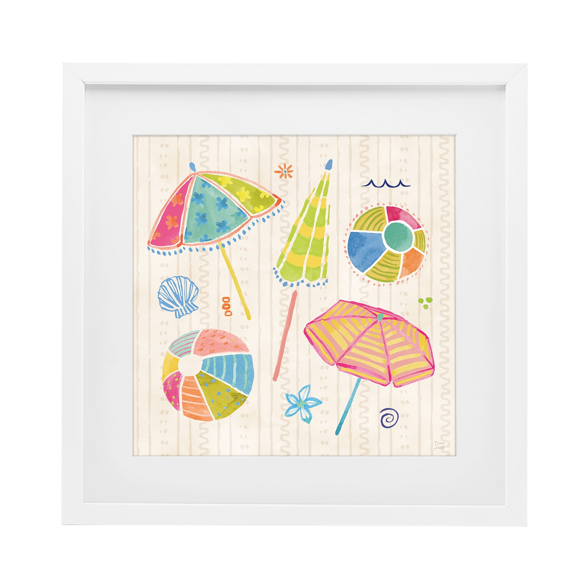 Stupell Industries Fine In The Sunshine White Framed Print Under Glass, design by Dina June