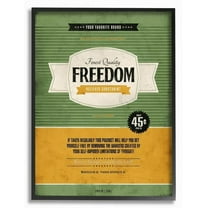 Stupell Industries Finest Quality Freedom Inspirational Vintage Comic Book Design Framed Wall Art by Ester Kay