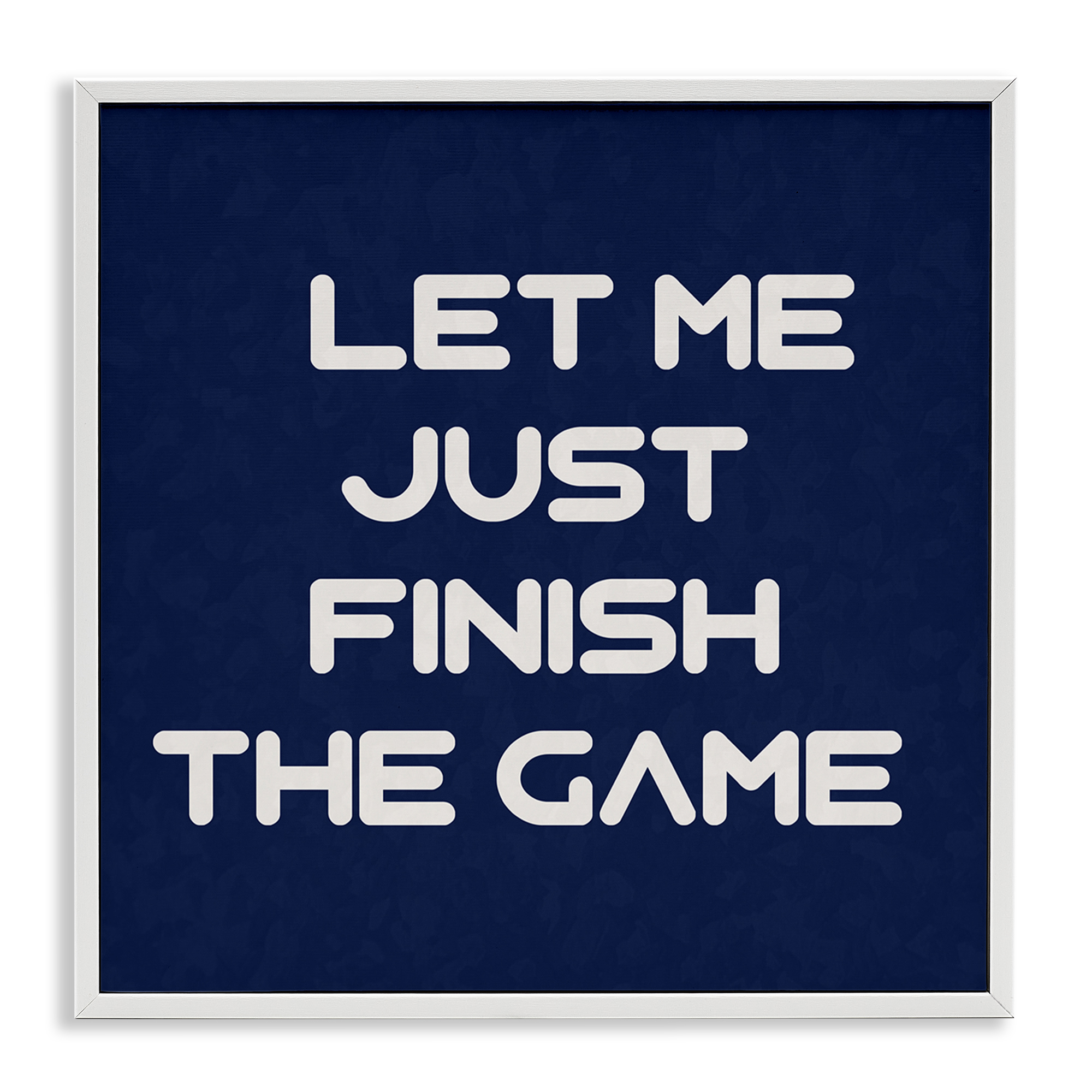 Stupell Industries Finish The Game Phrase Entertainment Painting White Framed Art Print Wall Art, 17 x 17