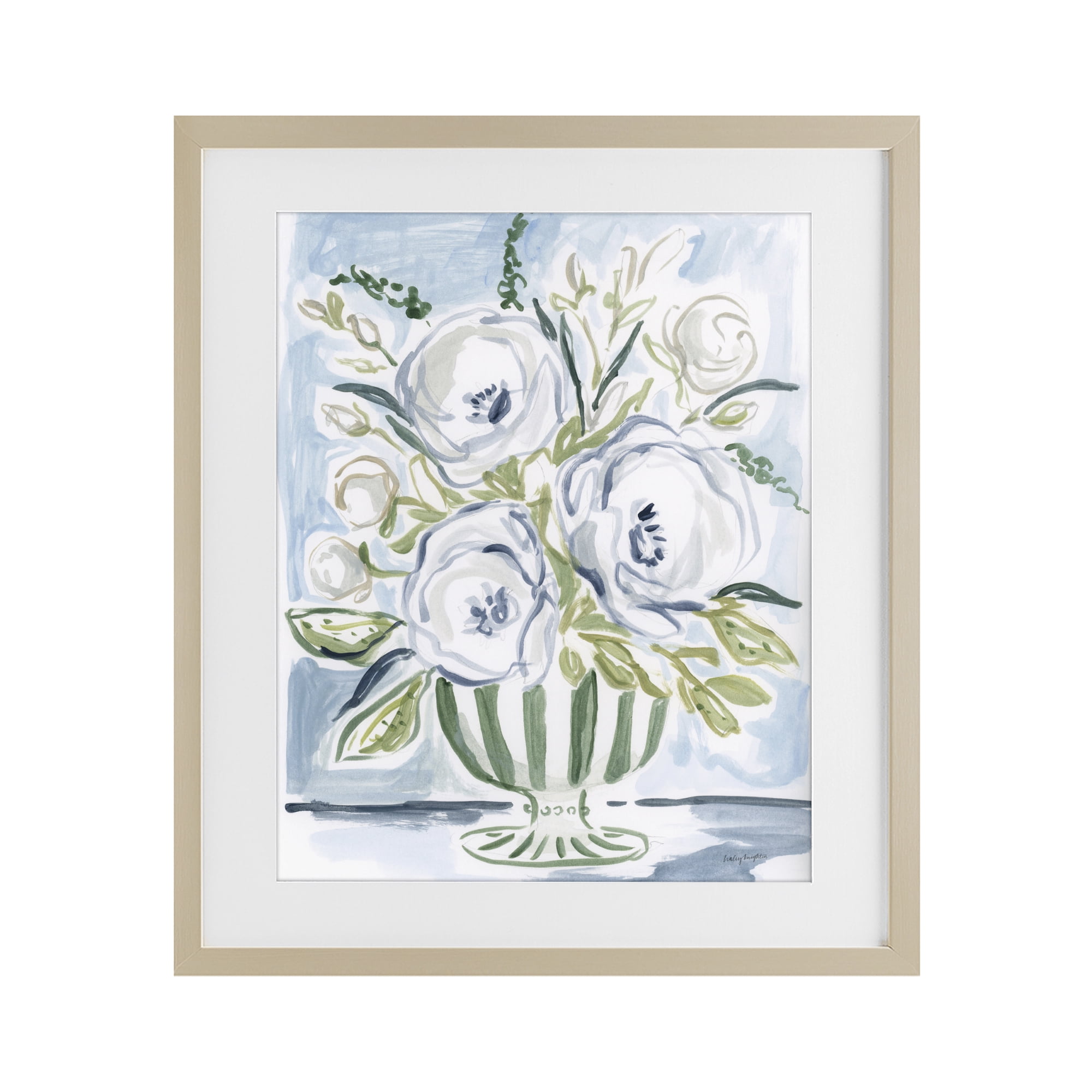 Stupell Industries Fiona Pastel Floral Bouquet Birch Framed Print Under Glass, design by Haley Knighten