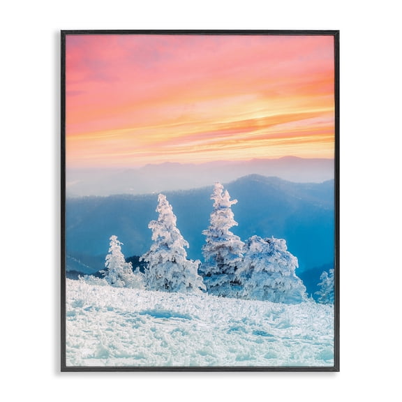 Stupell Industries Fire And Ice Sunset Black Framed Giclee Art, design by Jared Kreiss