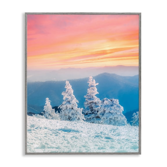 Stupell Industries Fire And Ice Sunset Gray Framed Giclee Art, design by Jared Kreiss