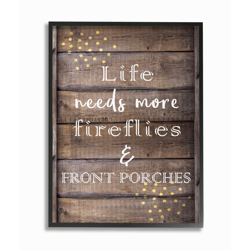 Rustic Fireflies and Front Porches Wood Framed Wall Art