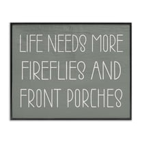 Stupell Industries Fireflies & Front Porches Quotes and Sayings Painting Black Framed Art Print Wall Art, 14 x 11