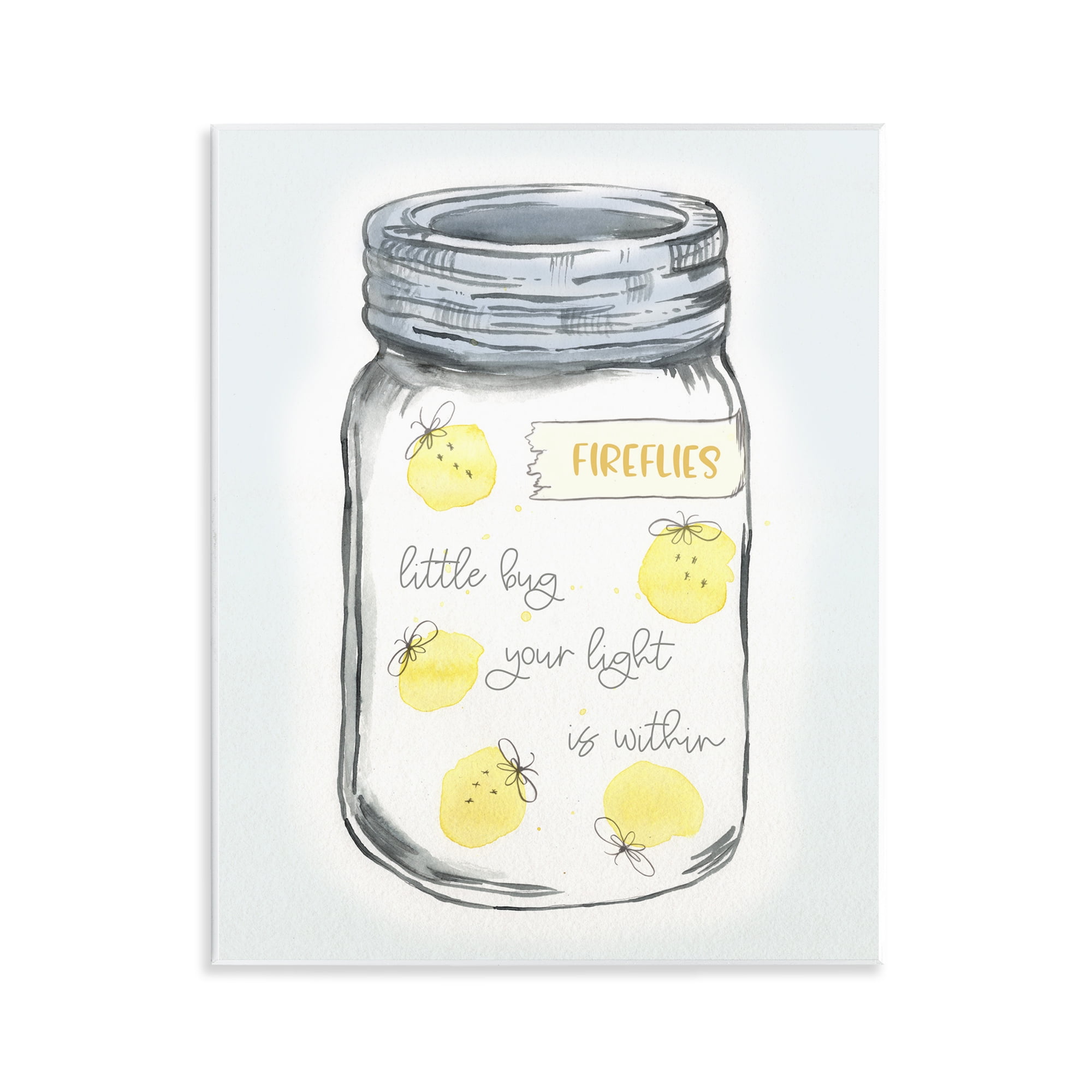 Stupell Industries Firefly Light Phrase Typography Painting Unframed Art Print Wall Art, 11 x 14