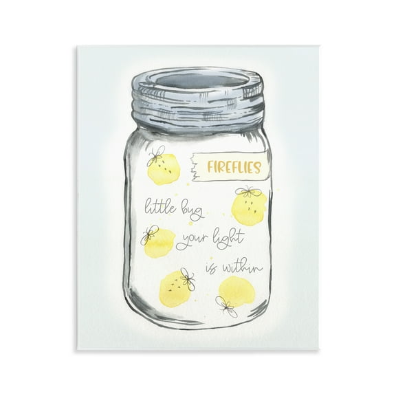 Stupell Industries Firefly Light Phrase Typography Painting Unframed Art Print Wall Art, 11 x 14