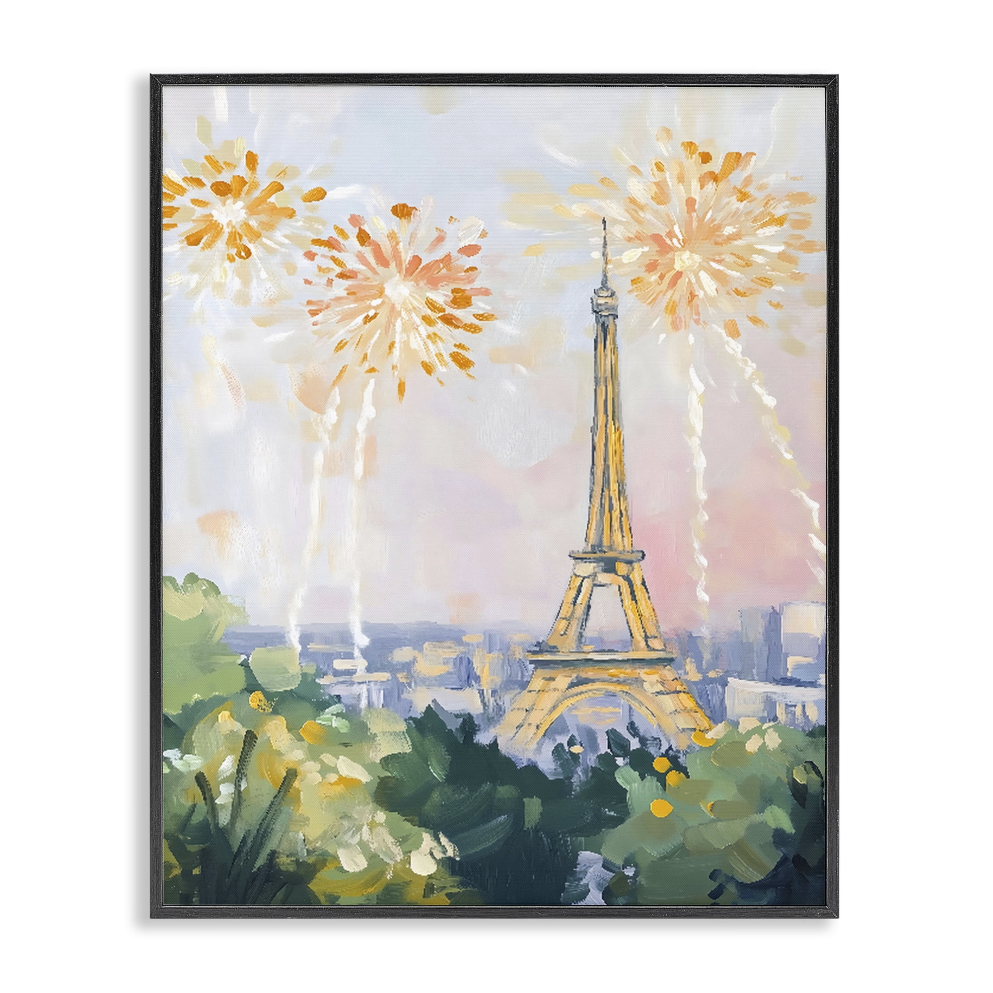 Stupell Industries Fireworks in Paris Black Framed Giclee Art, design by The Prints Vibe