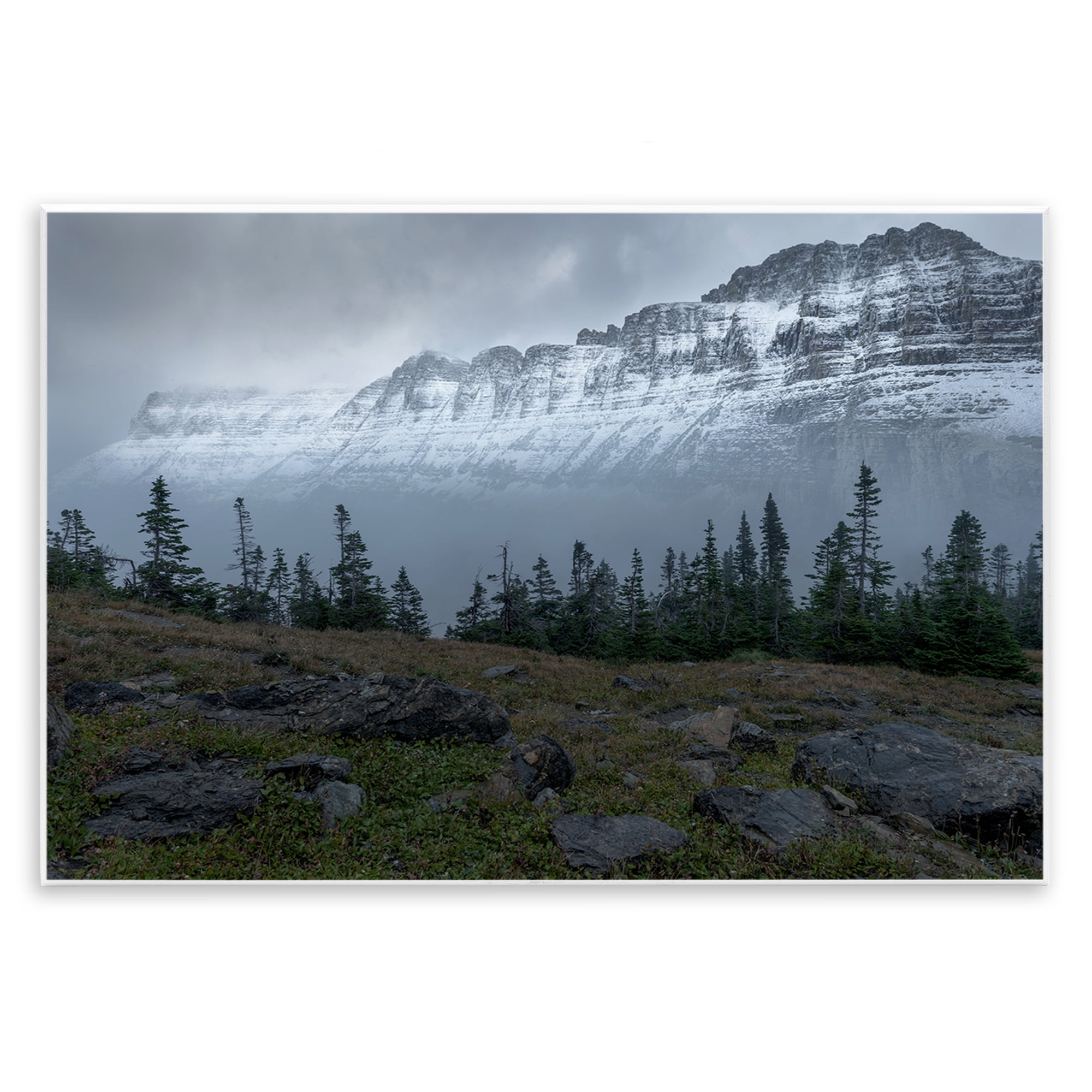Stupell Industries First Snow Mountains Landscape Photography Unframed Art Print Wall Art, 15 x 10