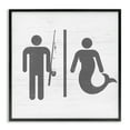 Stupell Industries Fisherman or Mermaid Bathroom Typography Painting
