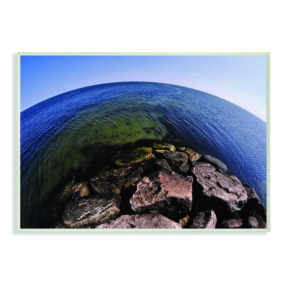 Stupell Industries Fisheye Ocean Sea Landscape Photograph Unframed Art Print Wall Art, 13x19, by Joseph Elliott