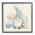 thumbnail image 1 of Stupell Industries Fishing Gnome Summertime Starfish Watercolor Illustration, 17 x 30, Design by Janelle Penner, 1 of 1