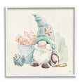 thumbnail image 1 of Stupell Industries Fishing Gnome Summertime Starfish Watercolor Illustration White Framed Art Print Wall Art, 12x12, by Janelle Penner, 1 of 1