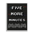 thumbnail image 1 of Stupell Industries Five More Minutes Video Game Phrase Retro Bricks Inspirational Painting Gray Framed Art Print Wall Art, 11 x 14, 1 of 7