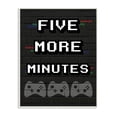 thumbnail image 1 of Stupell Industries Five More Minutes Video Game Phrase Retro Bricks Wood Wall Art, 10 x 15, Design by Daphne Polselli, 1 of 4
