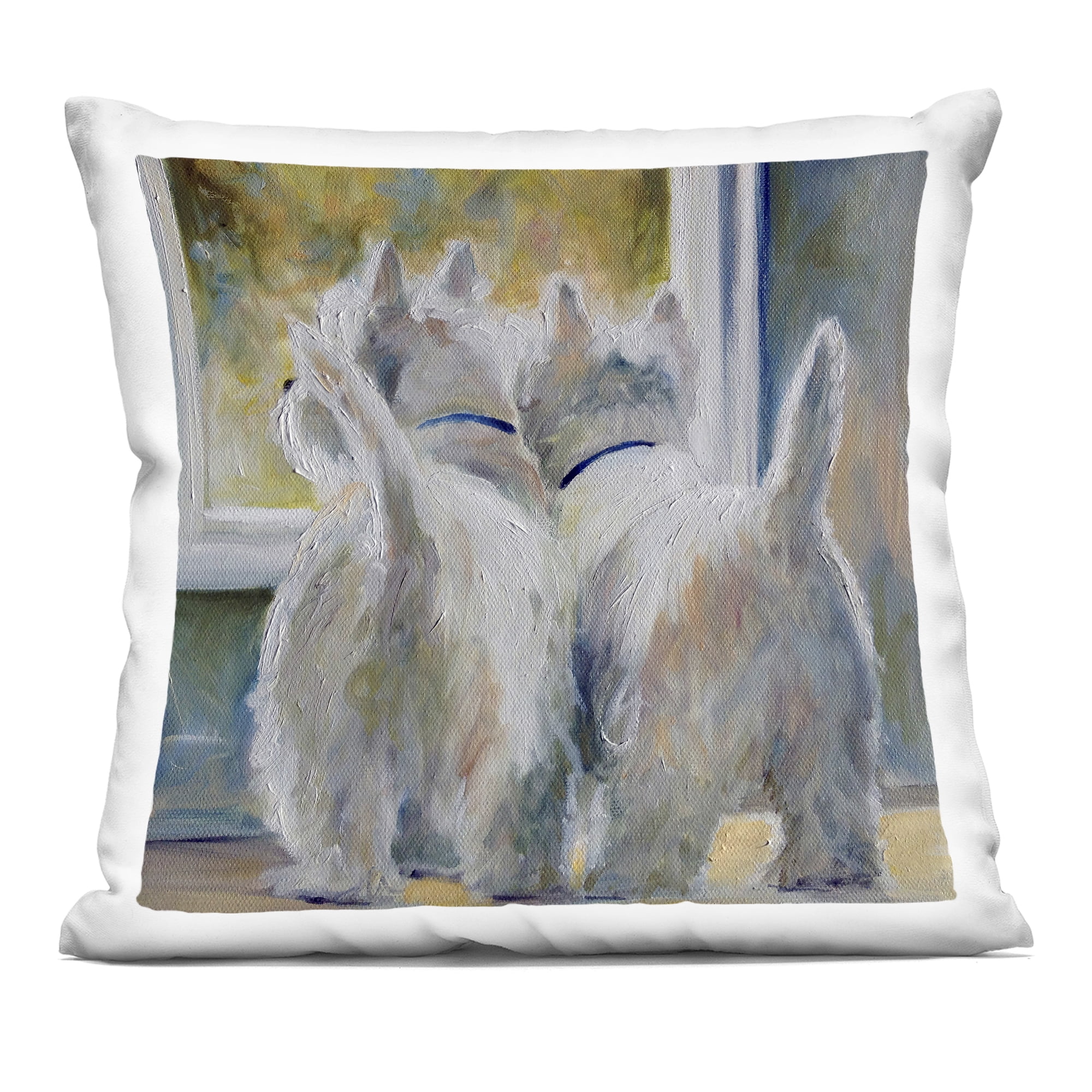 Stupell Industries Five O'Clock Watching Dogs Decorative Printed Throw Pillow, design by Mary Sparrow