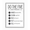 thumbnail image 1 of Stupell Industries Five Procedures of Cleanliness Virus Office Sign Framed Wall Art Design by Lettered and Lined, 11" x 14", Gray Framed, 1 of 5