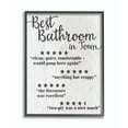 thumbnail image 1 of Stupell Industries Five Star Bathroom Funny Word Black And White Textured Design Framed Giclee Texturized Art by Daphne Polselli, 1 of 8