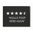 thumbnail image 1 of Stupell Industries Five Star Funny Word Bathroom Black And White Design Framed Giclee Texturized Art by Lettered and Lined, 1 of 3