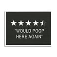 thumbnail image 1 of Stupell Industries Five Star Funny Word Bathroom Black And White Design Graphic Art Framed Art Print Wall Art, 14x11, By Lettered and Lined, 1 of 7