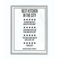 thumbnail image 1 of Stupell Industries Five Star Kitchen Dining Room Funny Word Black And White Design Gray Farmhouse Rustic Framed Giclee Texturized Art by Daphne Polselli, 1 of 3