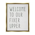 thumbnail image 1 of Stupell Industries Fixer Upper Home Welcome Sign Casual Typography Graphic Art Metallic Gold Floating Framed Canvas Print Wall Art, Design by Lux + Me Designs, 1 of 5