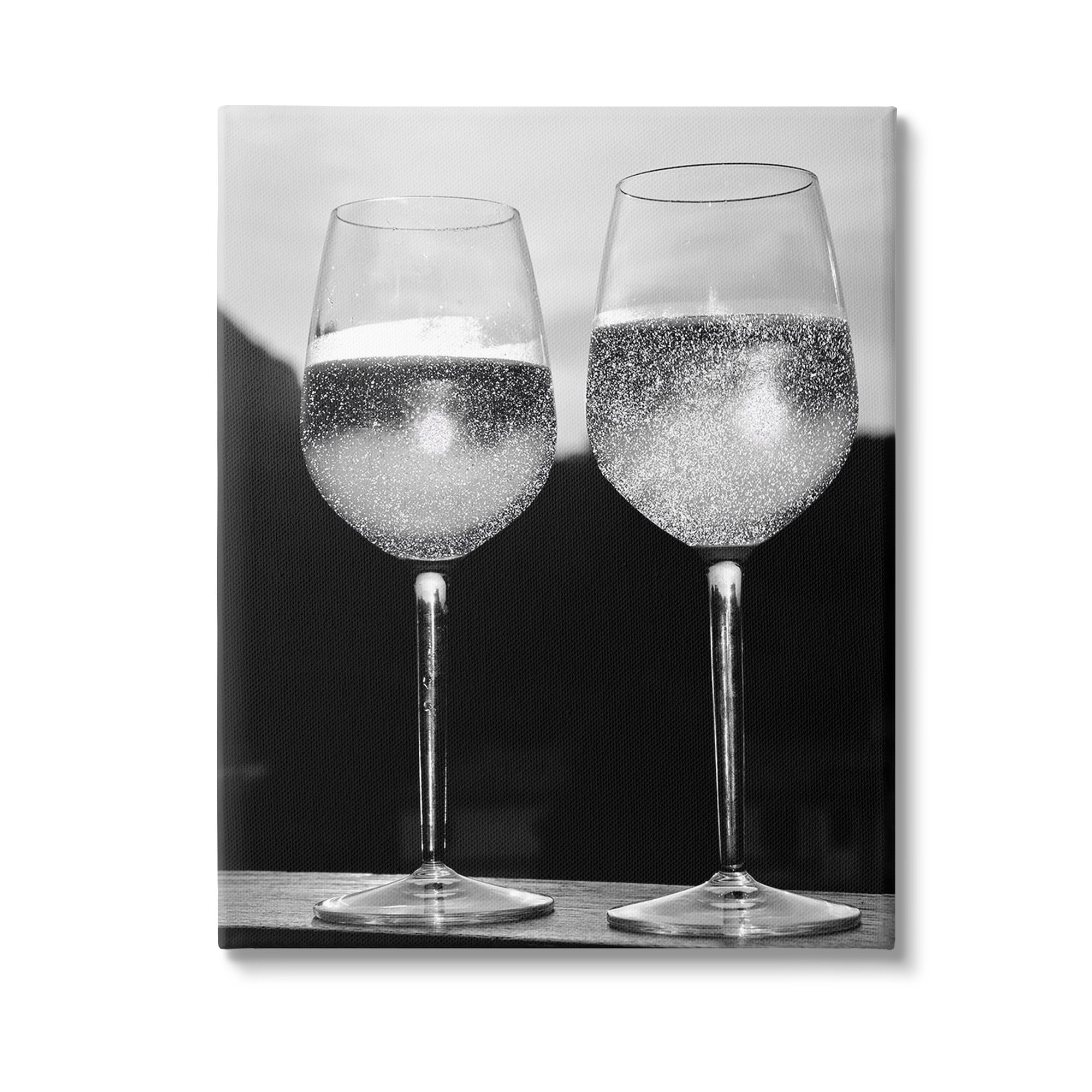 Stupell Industries Fizzy Champagne Glasses Food & Beverage Photography Gallery Wrapped Canvas Art Print Wall Art, 30 x 40