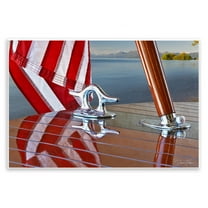 Stupell Industries Flag On Boat Hull Transportation Photography Unframed Art Print Wall Art, 15 x 10