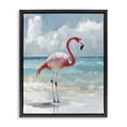 thumbnail image 1 of Stupell Industries Tropical Flamingo At Shore Black Floating Frame Canvas Art, 17 x 21, by The Prints Vibe, 1 of 8