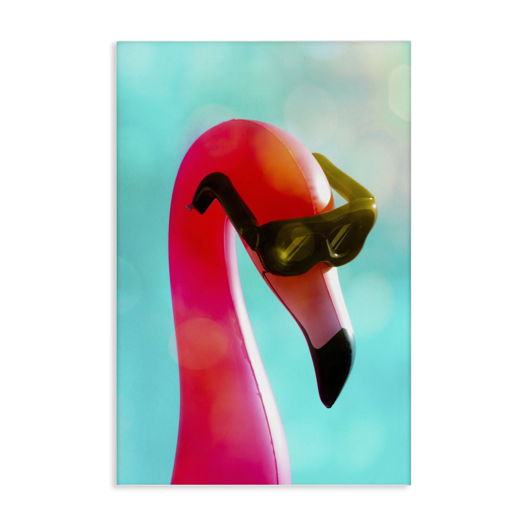 Stupell Industries Flamingo Basking in Bokeh Animals Painting Wrapped Canvas Art Print Wall Art, 16 x 24