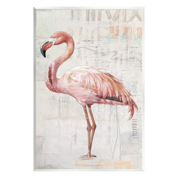 Stupell Industries Flamingo Collage Portrait Animals & Insects Painting Unframed Art Print Wall Art, 10 x 15