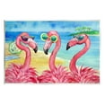 thumbnail image 1 of Stupell Industries Flamingo Girlfriends Tropical Coast Graphic Art Unframed Art Print Wall Art, Design by Paul Brent, 1 of 6