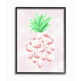 thumbnail image 1 of Stupell Industries Flamingo Pineapple Animal Pink Green Design Framed Wall Art by Ziwei Li, 1 of 1