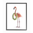 thumbnail image 1 of Stupell Industries Flamingo Ring Toss Pool Toy Minimal Pink Green Framed Wall Art Design by Ziwei Li, 16" x 20", Black Framed, 1 of 5